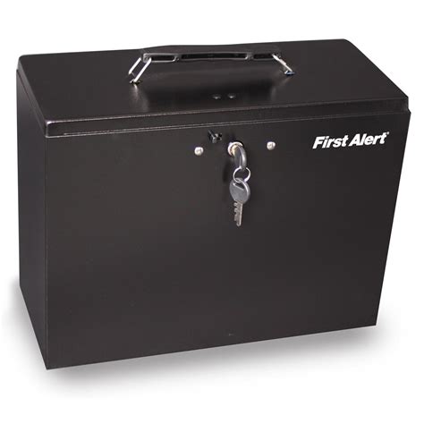 first alert 3050f steel file box black|First Alert 3050F Steel File Box, Black .